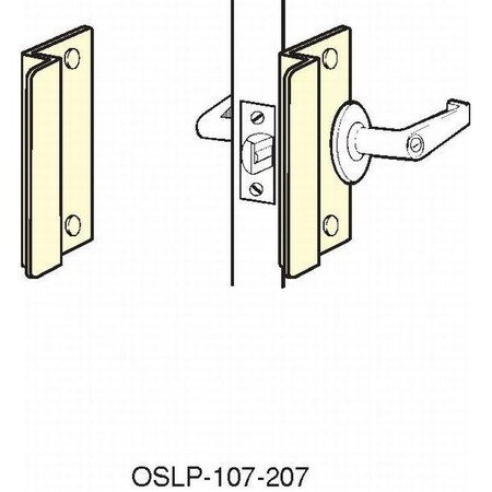 Don-Jo 2-5/8" x 7" Short Latch Protector for Outswing Doors with EBF Fasteners OSLP207EBFSL